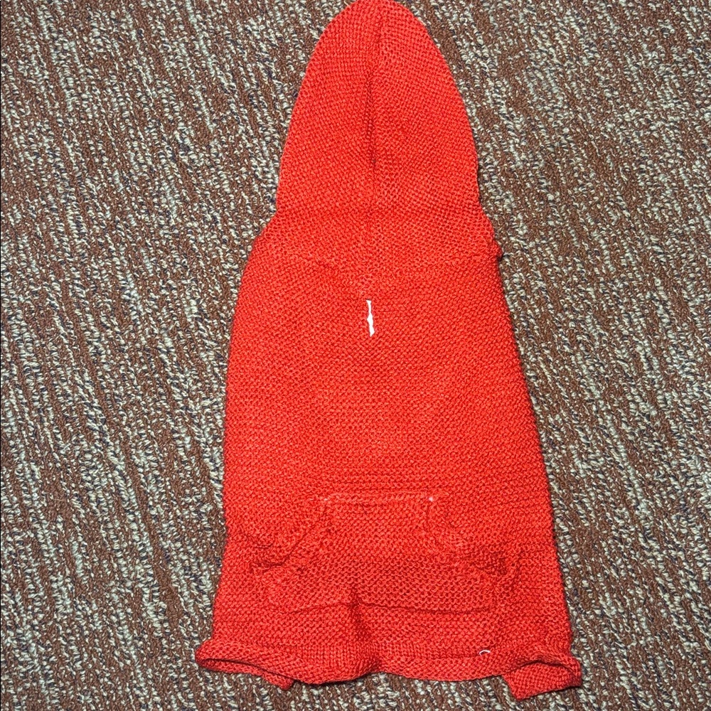 Red XS Pet Sweater hoodie xs small dog/cat red knit pet sweatshirt knit pullover